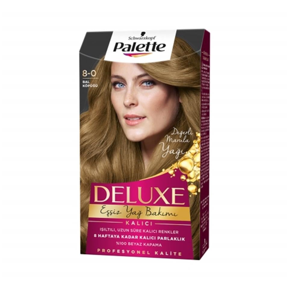 PALETTE DELUXE YAĞ BAKIMLI SAÇ BOYASI 8,0 BAL KÖPÜĞÜ