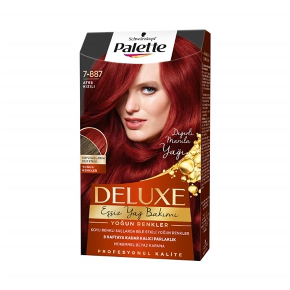 PALETTE DELUXE YAĞ BAKIMLI SAÇ BOYASI  7,887 ATEŞ KIZILI