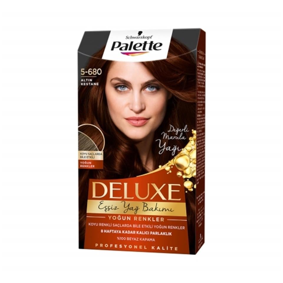 PALETTE DELUXE YAĞ BAKIMLI SAÇ BOYASI 5,680 ALTIN KESTANE
