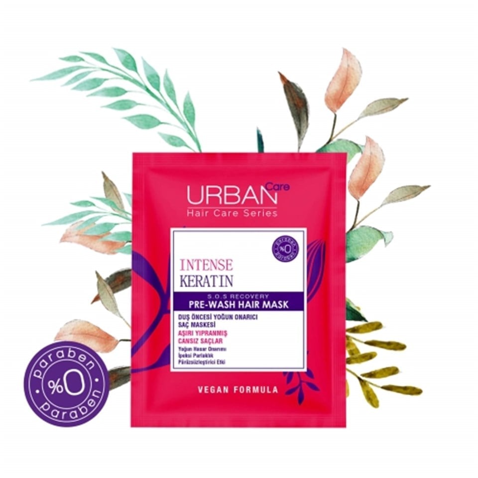 URBAN CARE İNTENSE KERATİN YOĞUN HASAR ONARICI DUŞ ÖNCESİ SAÇ BAKIM MASKESİ 50ML