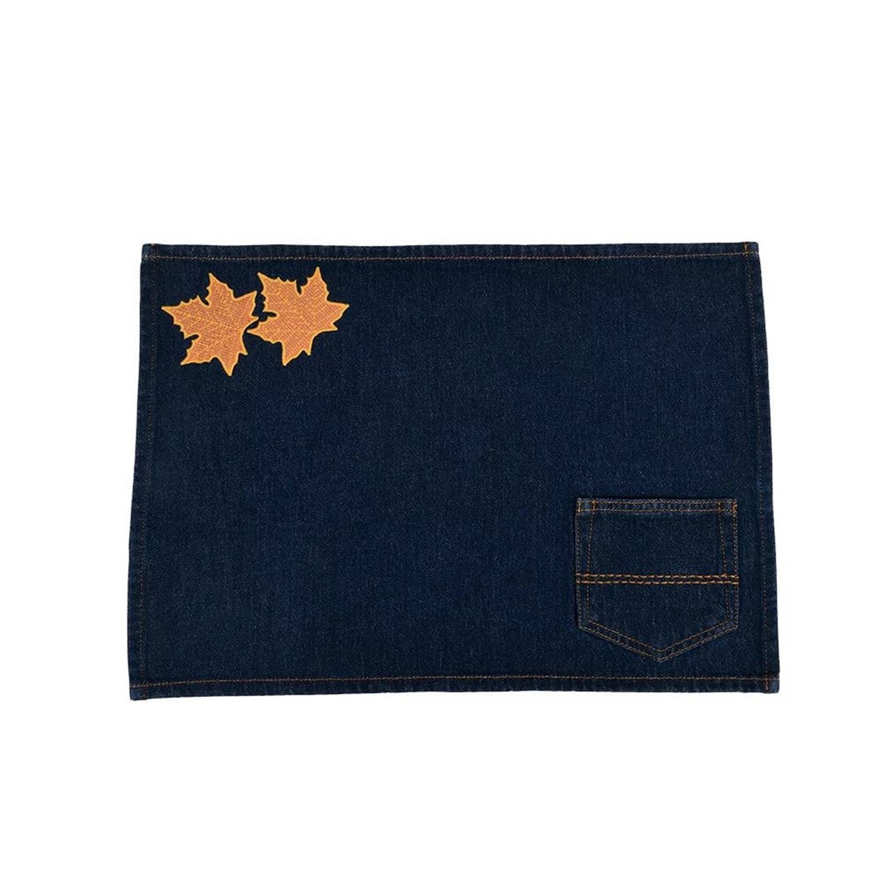 Yaprak Nakışlı Denim Amerikan Servis