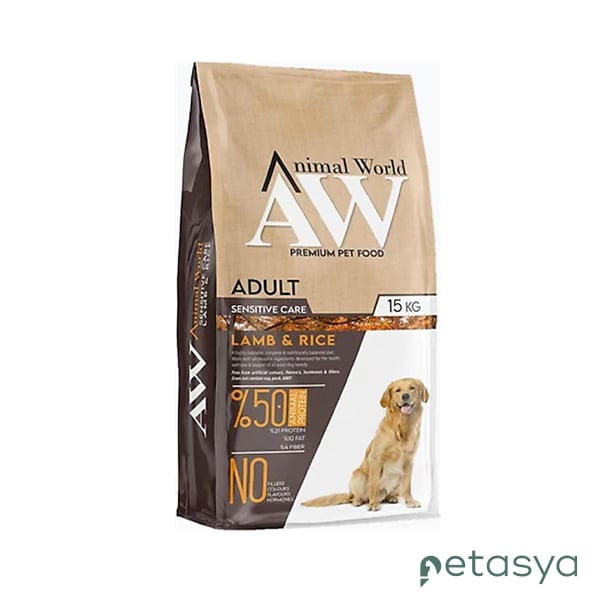 Animal World Kuzulu ve Pirinçli  Yetişkin Köpek Maması 15 Kg