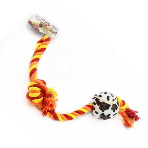 EuroDog Diş İpi Sarı-Kırmızı-Turuncu  Toplu 45 Cm