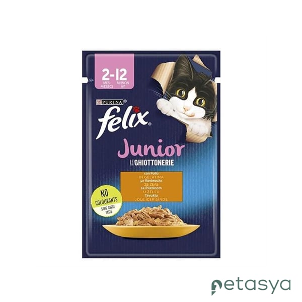 Felix Pouch Jöle İçinde Tavuklu  Yavru Kedi Konservesi 85gr