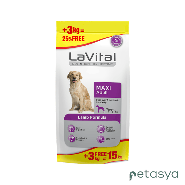 LaVital Kuzulu Büyük Irk  Yetişkin Köpek Maması 12+3  Kg