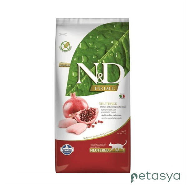 N&D Prime Tavuklu ve Narlı Tahılsız  Kısırlaştırılmış Kedi Maması 5 Kg
