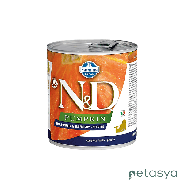 N&D Pumpkin Starter Kuzu Eti Balkabağı ve   Yaban Mersinli Tahılsız Yavru Köpek Konservesi 285 Gr