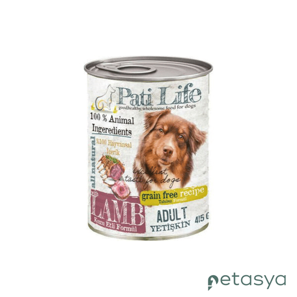 Pati Life Kuzulu Tahılsız  Yetişkin Köpek Konservesi 415gr