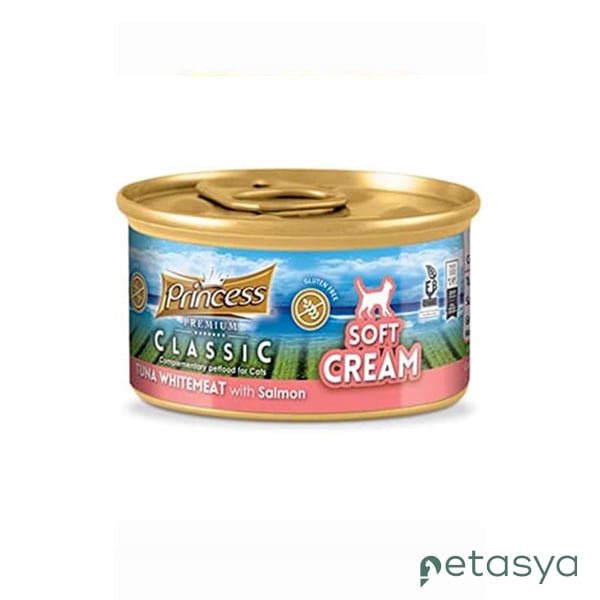 Princess Classic Beyaz Ton Balıklı ve Somonlu  Yetişkin Kedi Konservesi 50gr