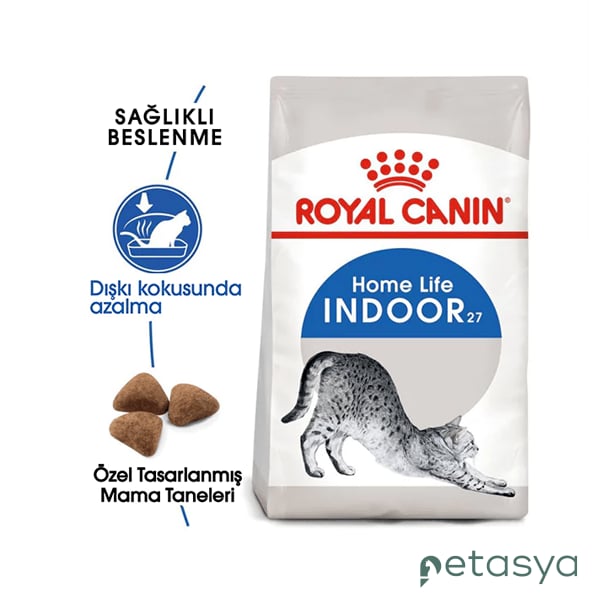 Royal Canin Indoor 27 Ev Kedileri için  Yetişkin Kedi Maması 2 Kg