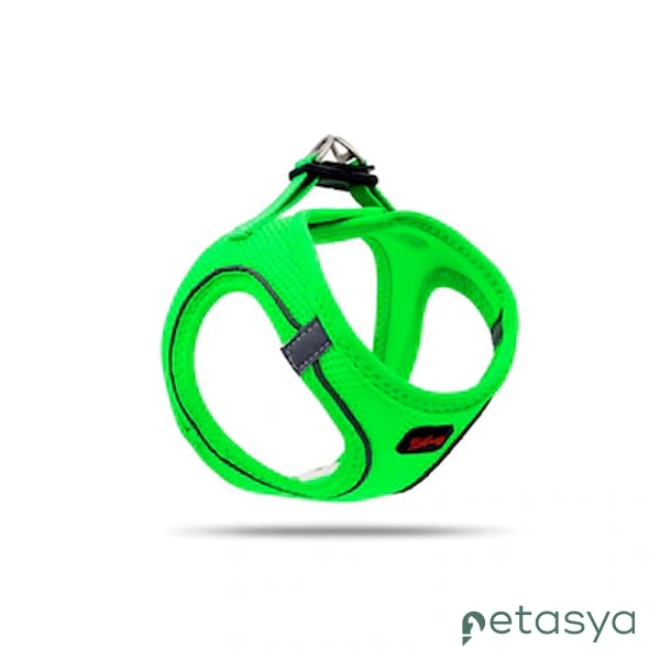 Tailpetz Air Mesh Harness Neo Green  Köpek Göğüs Tasması 24-28 cm [2XS]
