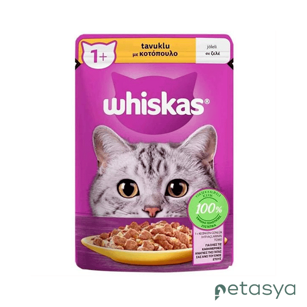 Whiskas Pouch Jöle İçinde Tavuklu   Yetişkin Kedi Konservesi 85gr