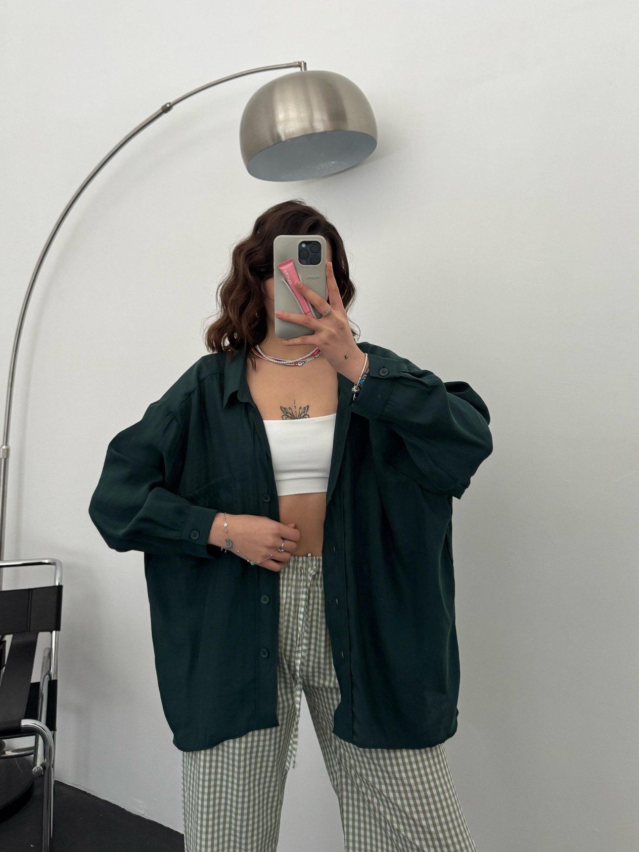 Lisbon Yeşil Pötikareli Pijama Altı