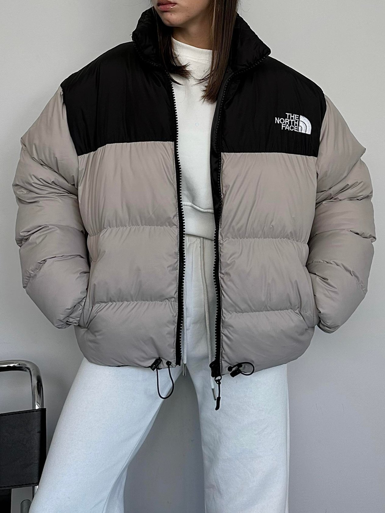 Tnf Gri Şişme Mont