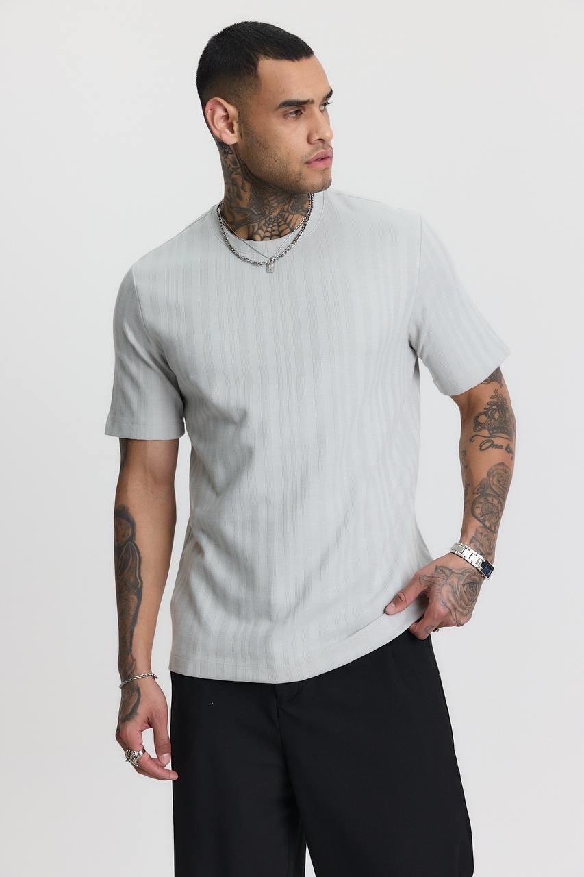 AEGEAN BASIC T-SHIRT-5040 - BOYALI GRİ