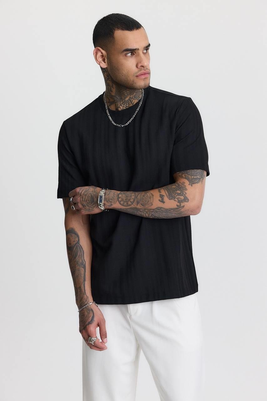 AEGEAN BASIC T-SHIRT-5040 - SİYAH