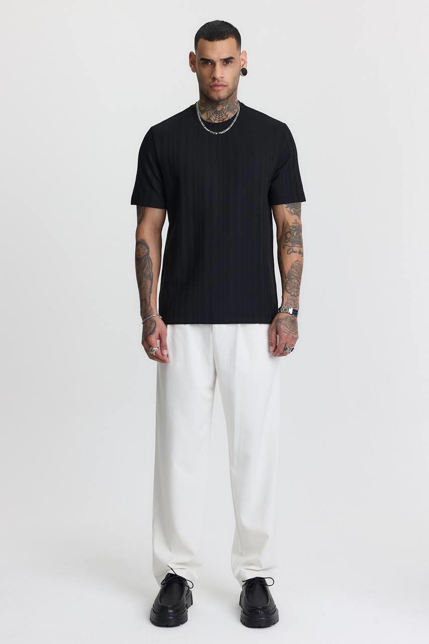 AEGEAN BASIC T-SHIRT-5040 - SİYAH