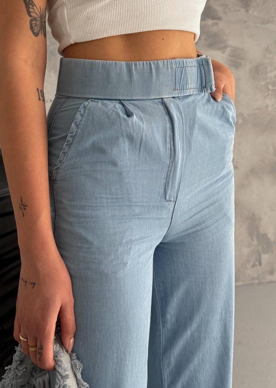 CIRTLI KOT PANTOLON-1298 - MAVİ