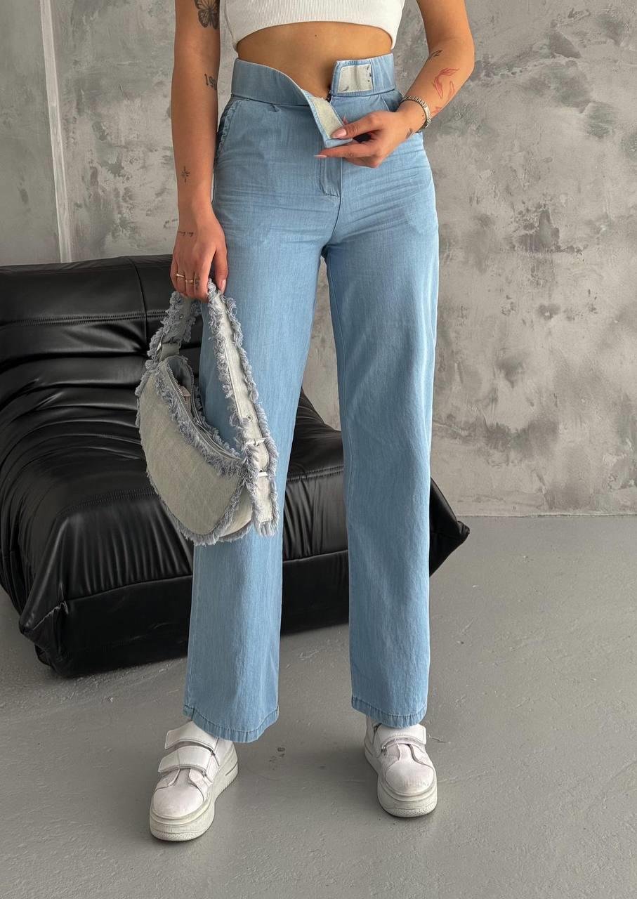 CIRTLI KOT PANTOLON-1298 - MAVİ