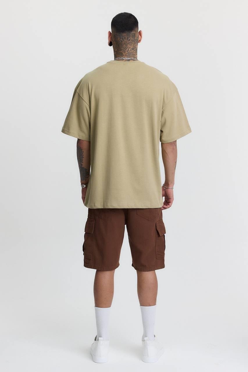 OVERSIZE BASIC T-SHIRT-3002 - HAKİ