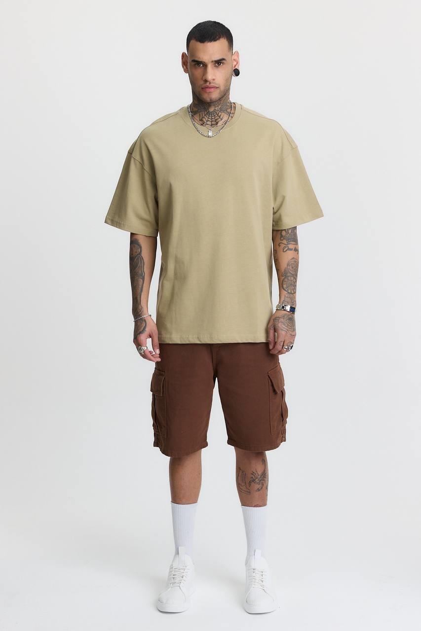OVERSIZE BASIC T-SHIRT-3002 - HAKİ