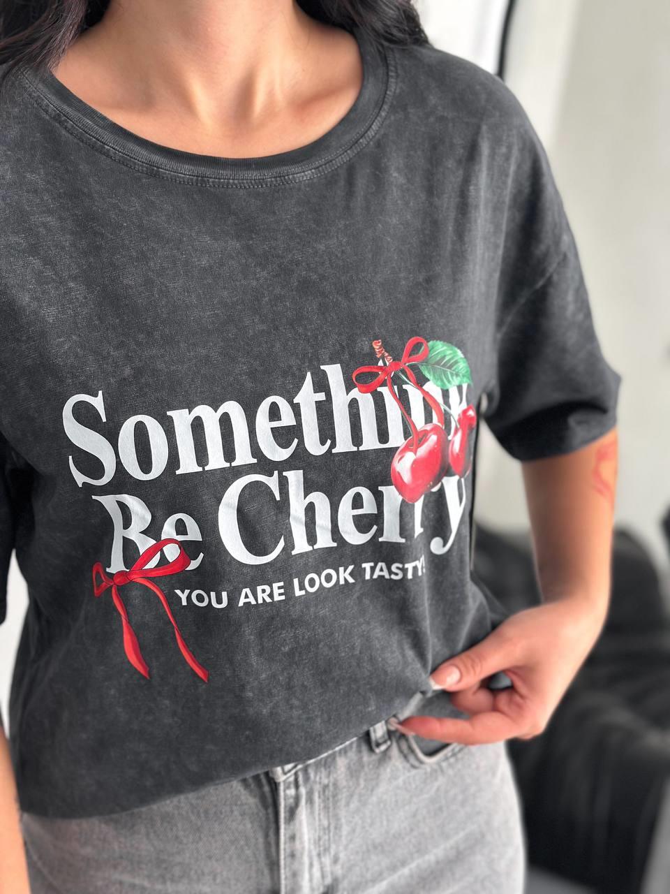 SOMETHING YIKAMALI T-SHIRT-1741 - FÜME