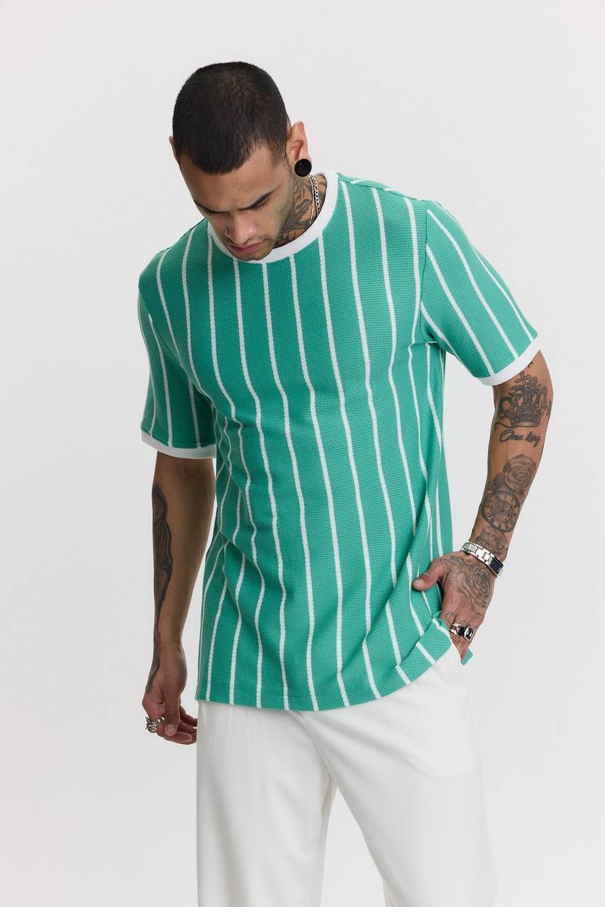WALL DİKİNE ÇİZGİLİ T-SHIRT-5015 - MİNT