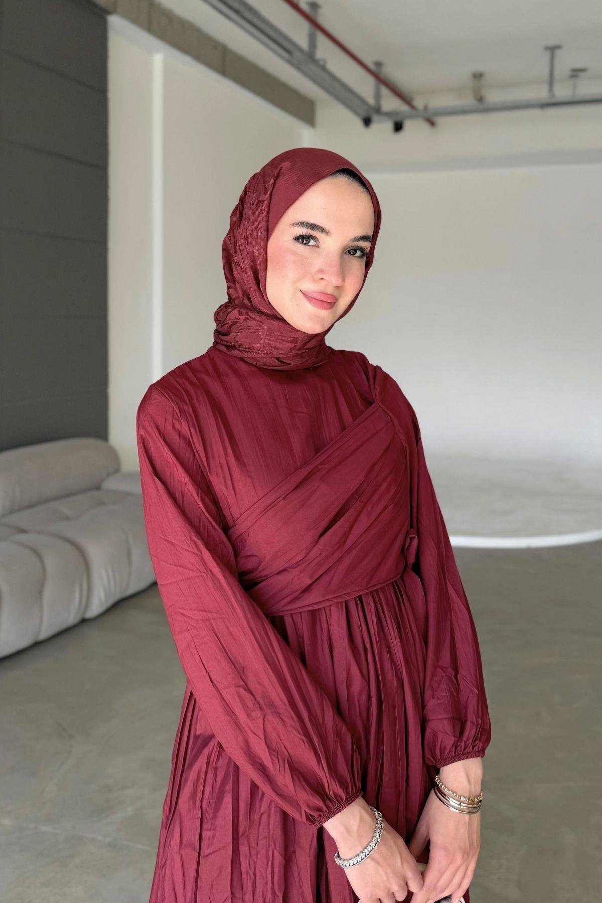 Liva Crush Elbise Bordo