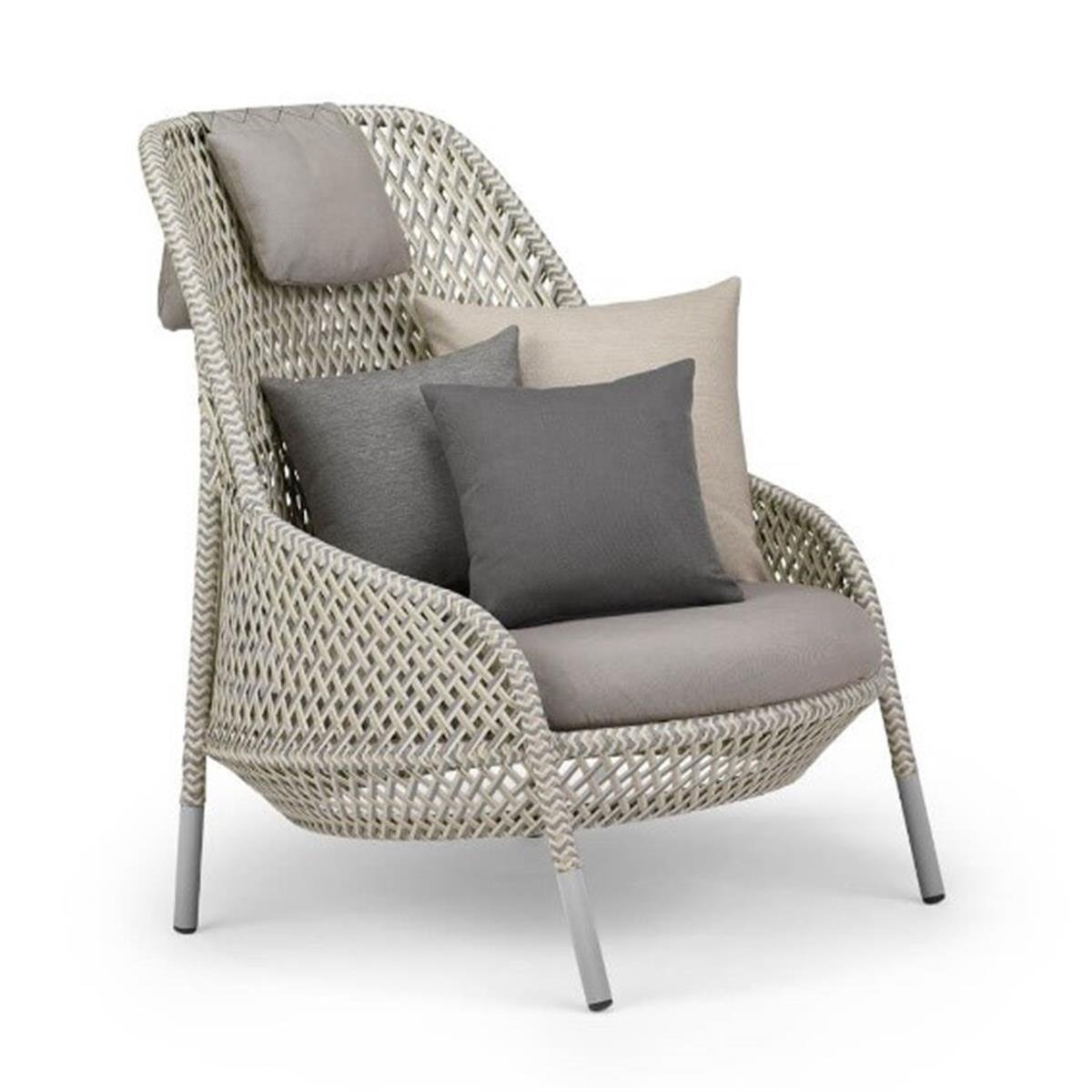 Dedon Ahnda High Back White Quartz Sofa