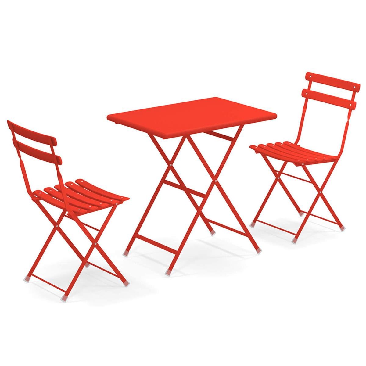 Arc En Cıel Set-(2 Adet 314 Sandalye-1 Adet 334 Masa)-Scarlet Red (50) (3513)