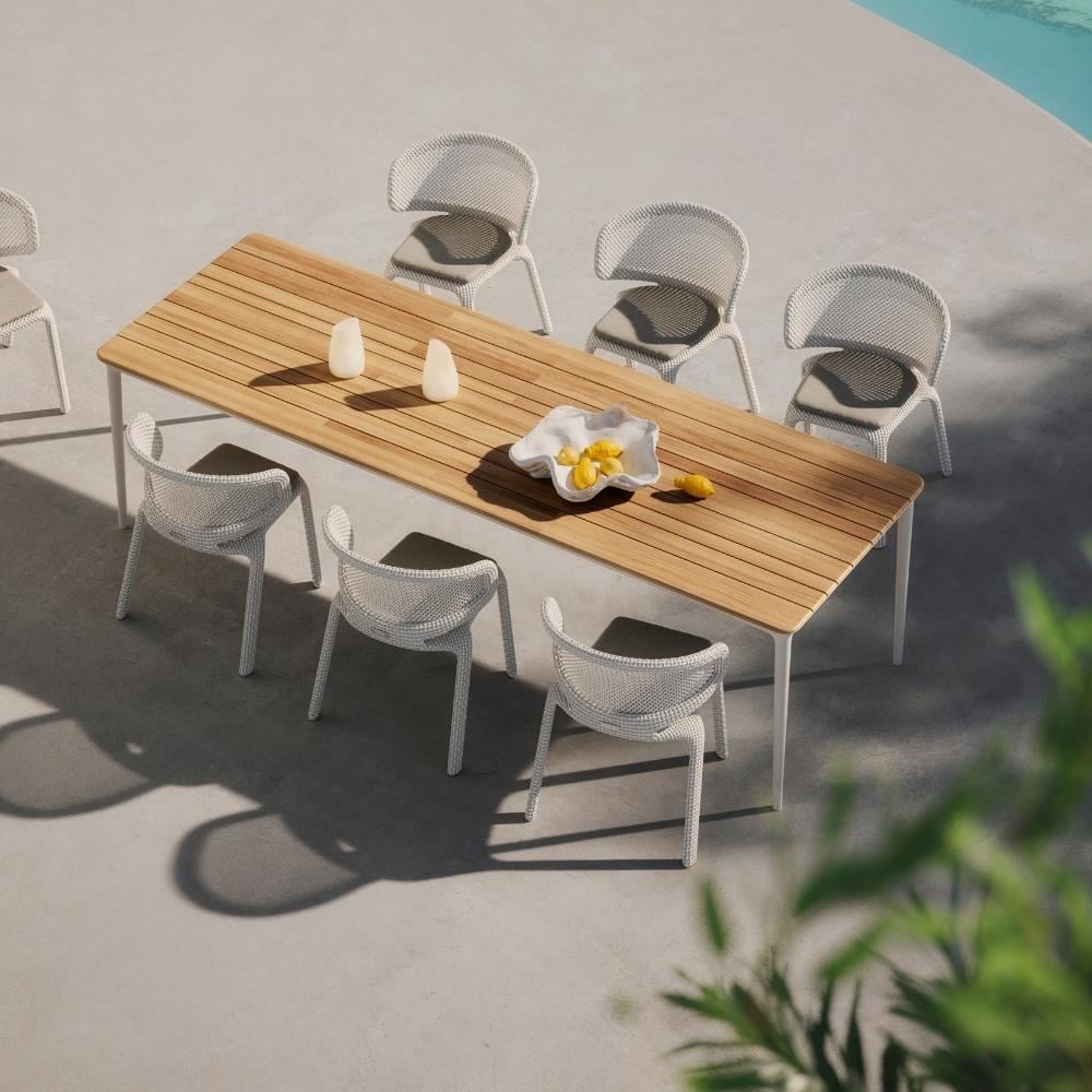 Bellmonde Yemek Masası (220)-Large-Tabla Teak - Ayak Lipari