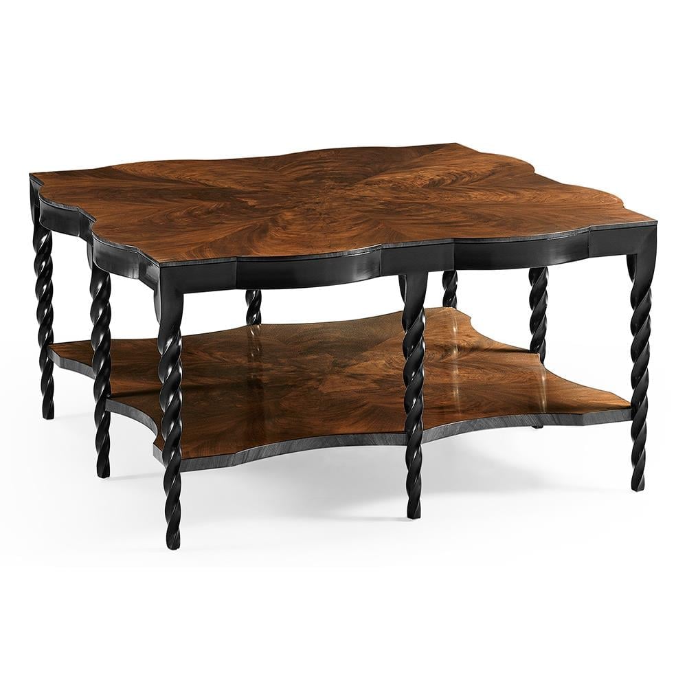 Jonathan Charles Black Barleytwist Kare Orta Sehpa