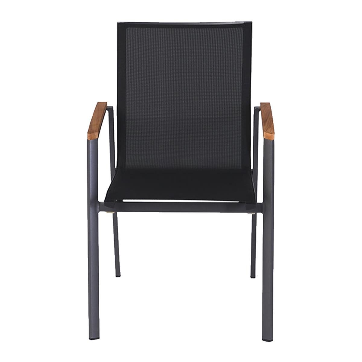 Bondi Kollu Sandalye - İskelet: Antrasit - Kumaş: Siyah - 56x60xh89