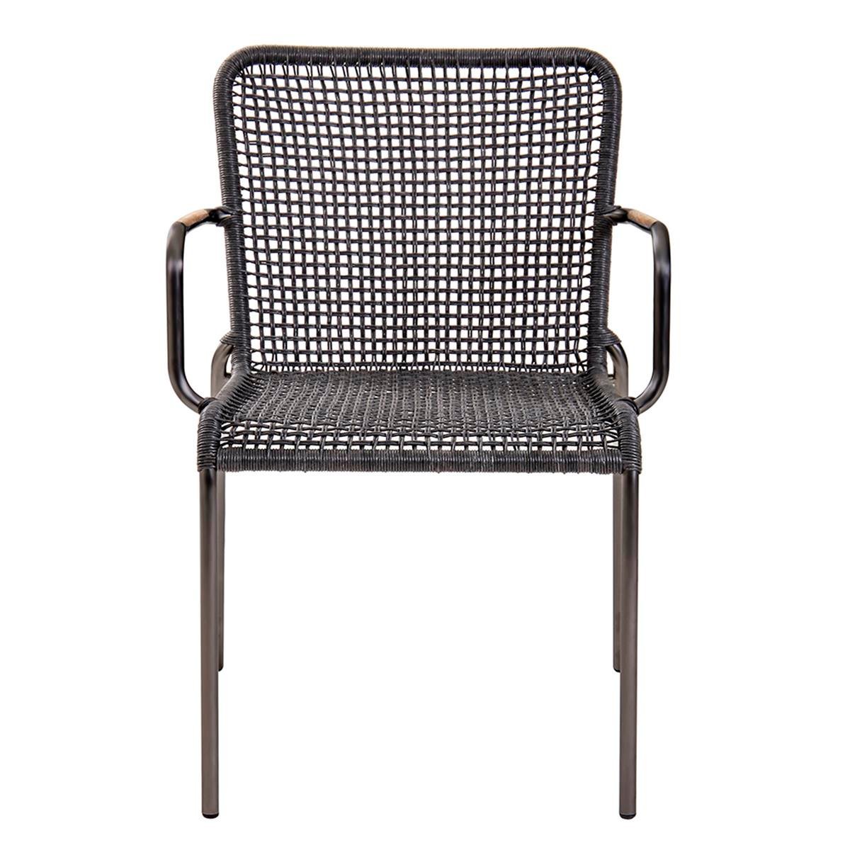 Alfresco Capri Anthracite İstiflenebilir Kollu Sandalye