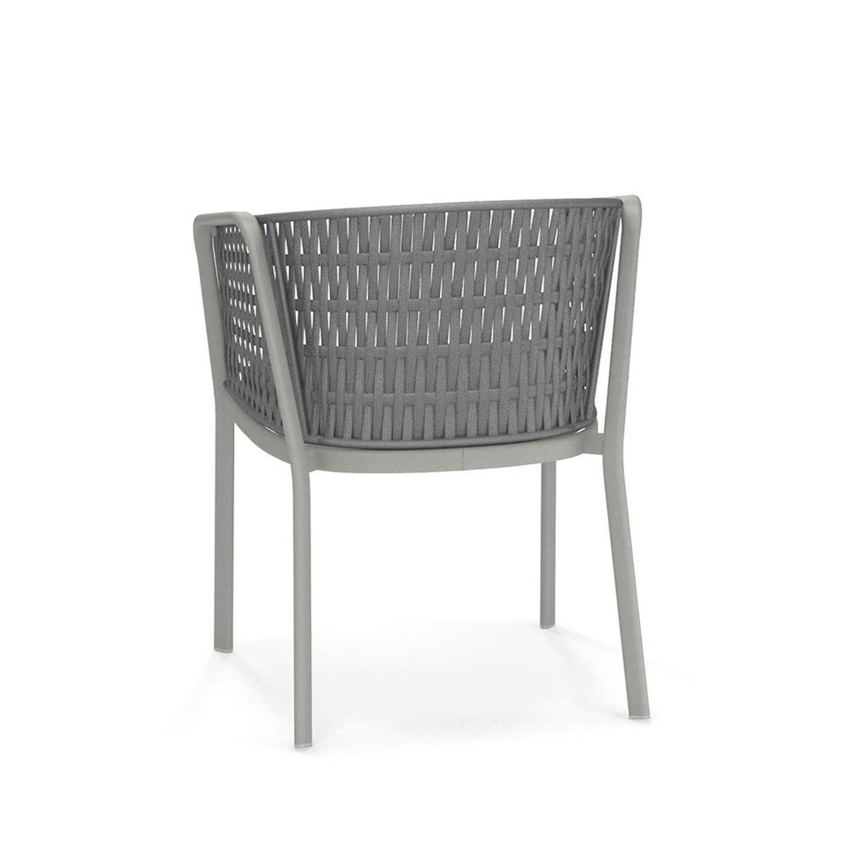 Carousel Kollu Sandalye-Ayak Cement(73)-Rope Melange Grey(18)-(1214)
