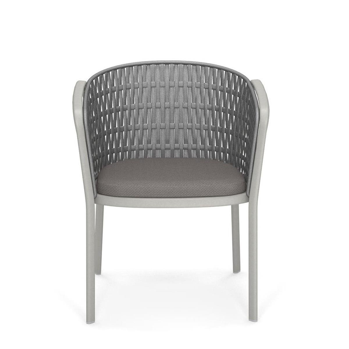 Carousel Kollu Sandalye-Ayak Cement(73)-Rope Melange Grey(18)-(1214)