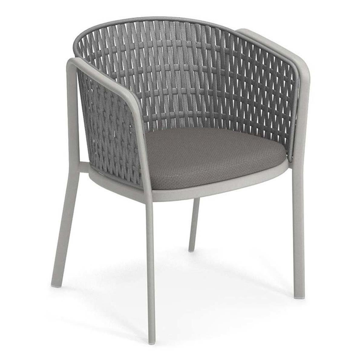 Carousel Kollu Sandalye-Ayak Cement(73)-Rope Melange Grey(18)-(1214)