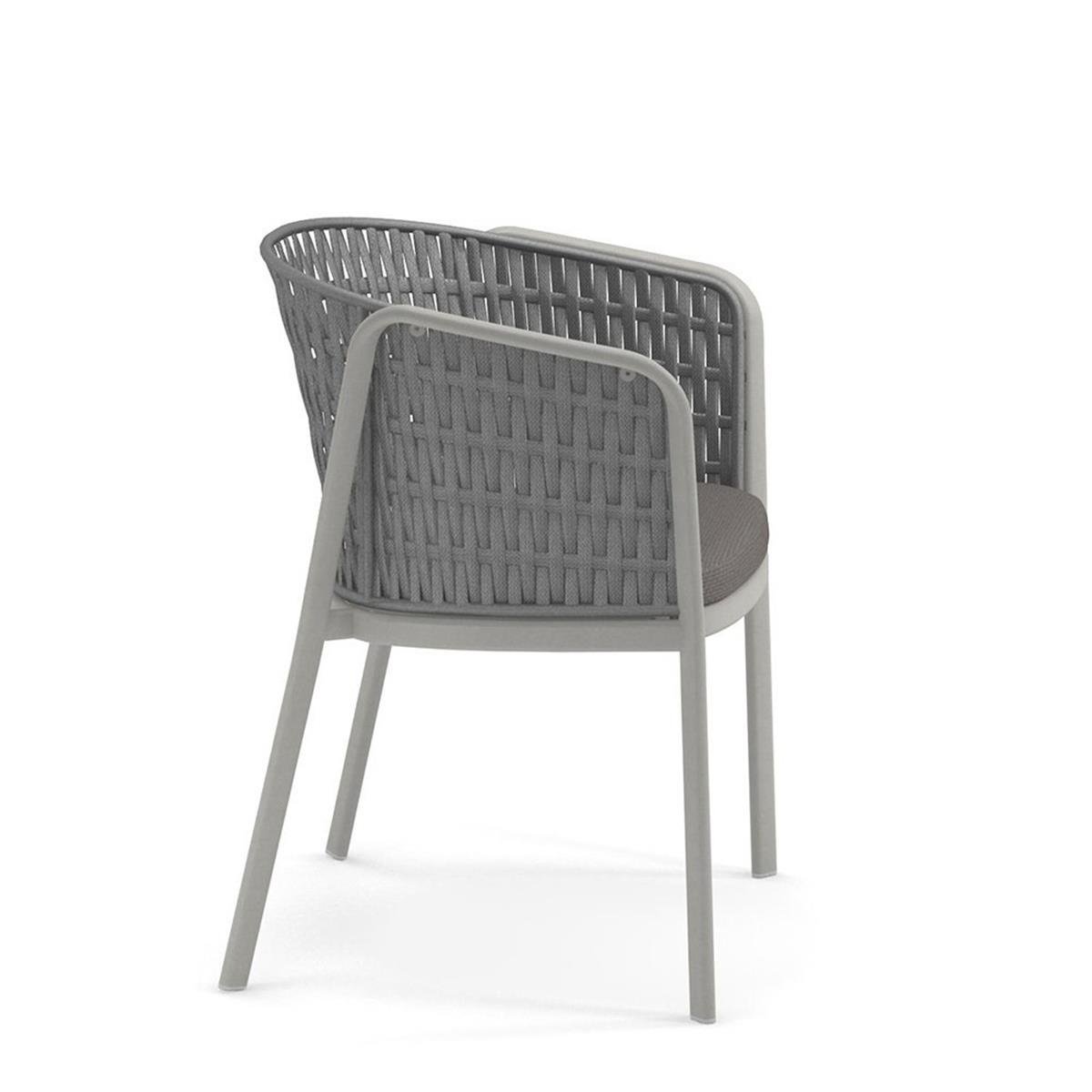Carousel Kollu Sandalye-Ayak Cement(73)-Rope Melange Grey(18)-(1214)