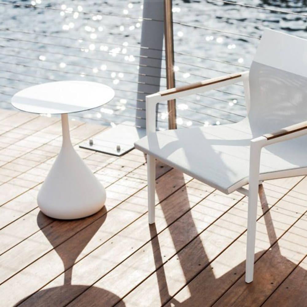 Dedon Satellite White Side Table