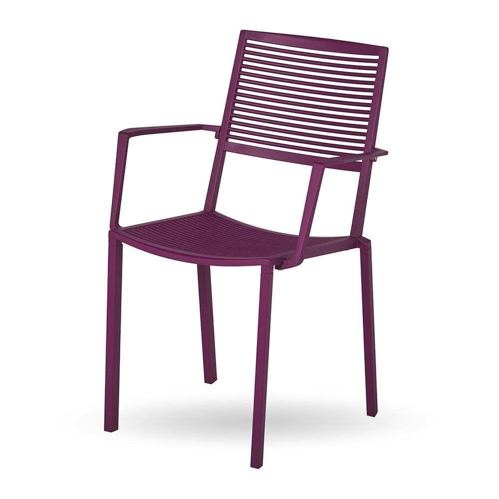 Easy İstiflenir Kollu Sandalye Mor (4 Lü Pakette Adet)