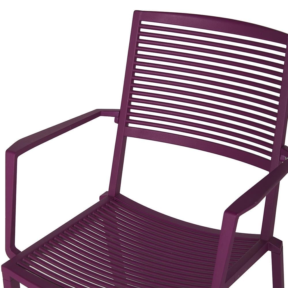 Easy İstiflenir Kollu Sandalye Mor (4 Lü Pakette Adet)