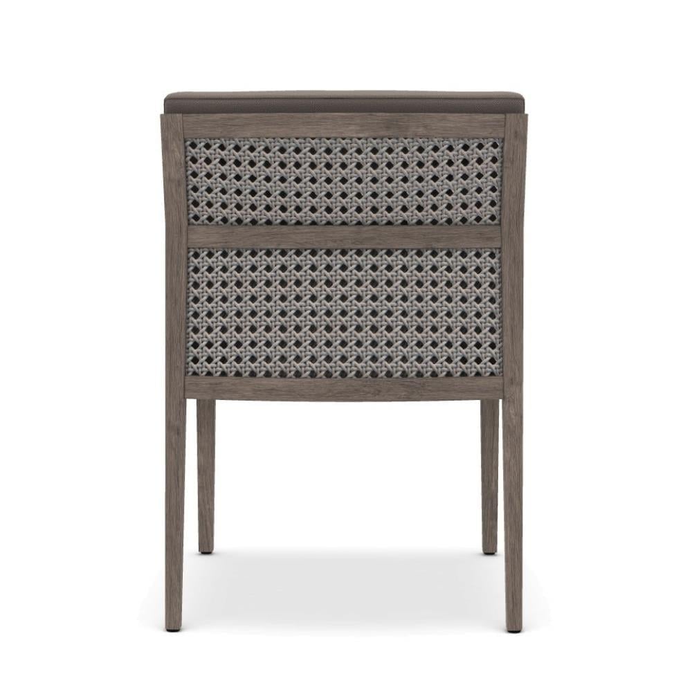Grand Life Kollu Yemek Sandalye-Pickled Teak-Rope Taupe