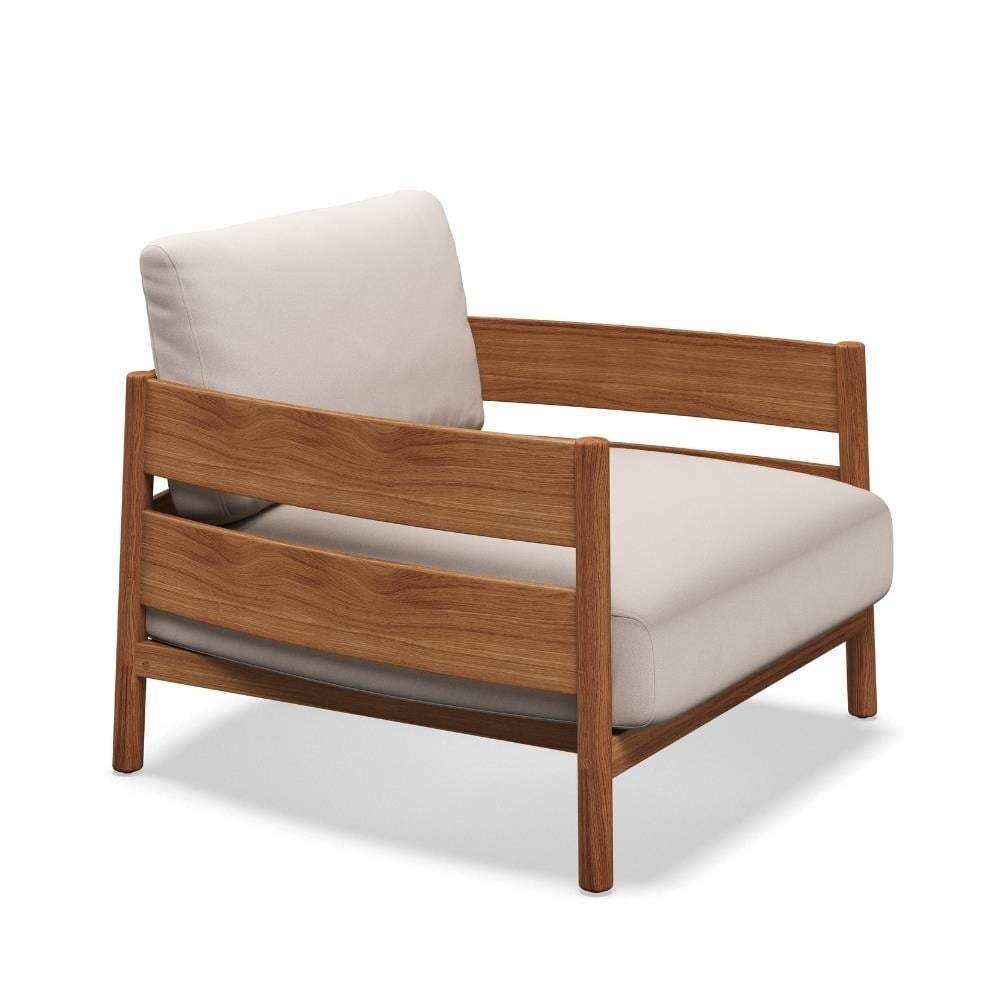 Haven Tekli Koltuk-Frame Teak-Fabric Natural Fife Bone-(Grade B)