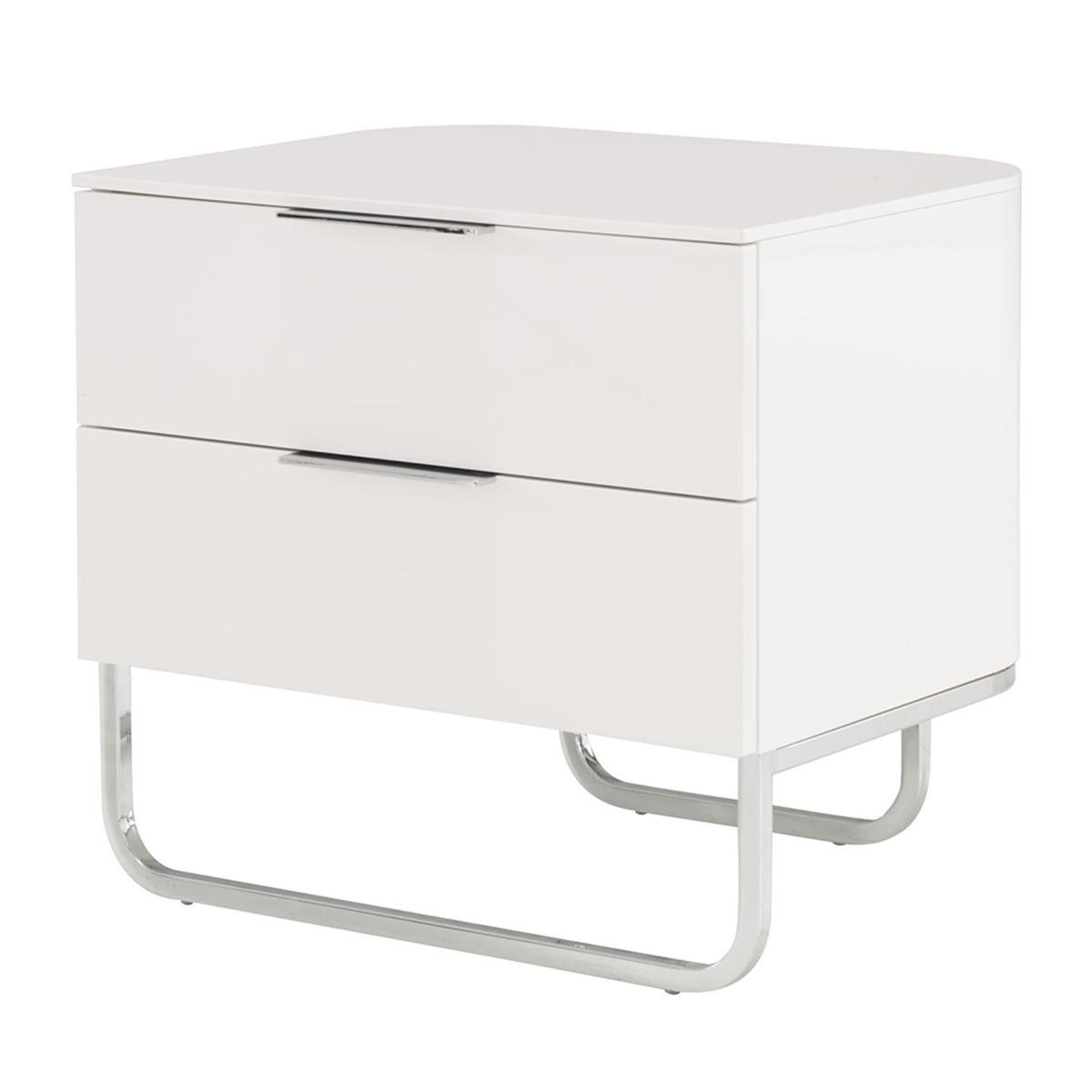 Hyannis Port İki Çekmeceli Komodin-Gloss White Lacquer