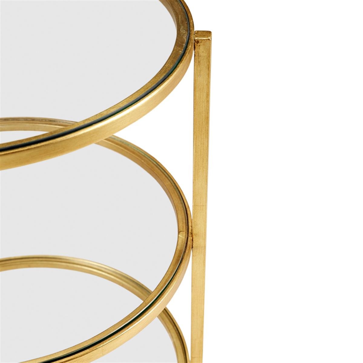 Jc Edited-Simply Elegant Yuvarlak Yan Sehpa-Üç Katlı-Finish-Pai-21-3 (Light Antique Gold)
