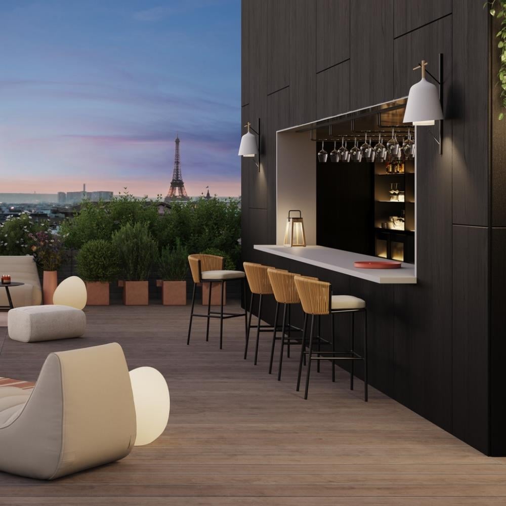 Ligne Roset Lapel Alçak Bar Sandalyesi