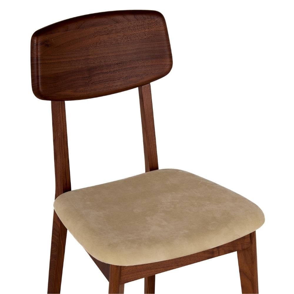 Marcella Kolsuz Sandalye-Walnut-Kumaş Alc1100