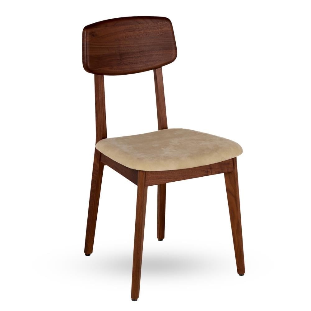 Marcella Kolsuz Sandalye-Walnut-Kumaş Alc1100
