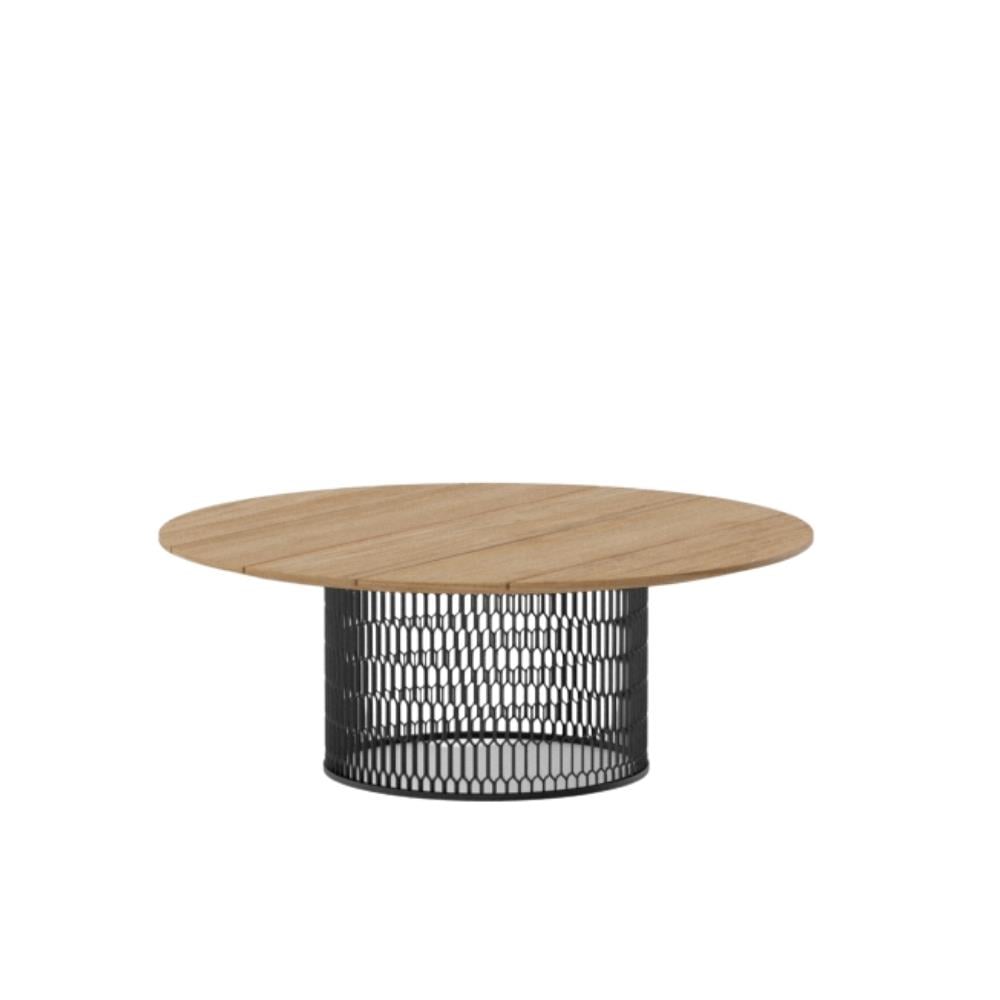 Mesh Orta Sehpa (90)-Tabla Teak-Ayak Manganese(32C)