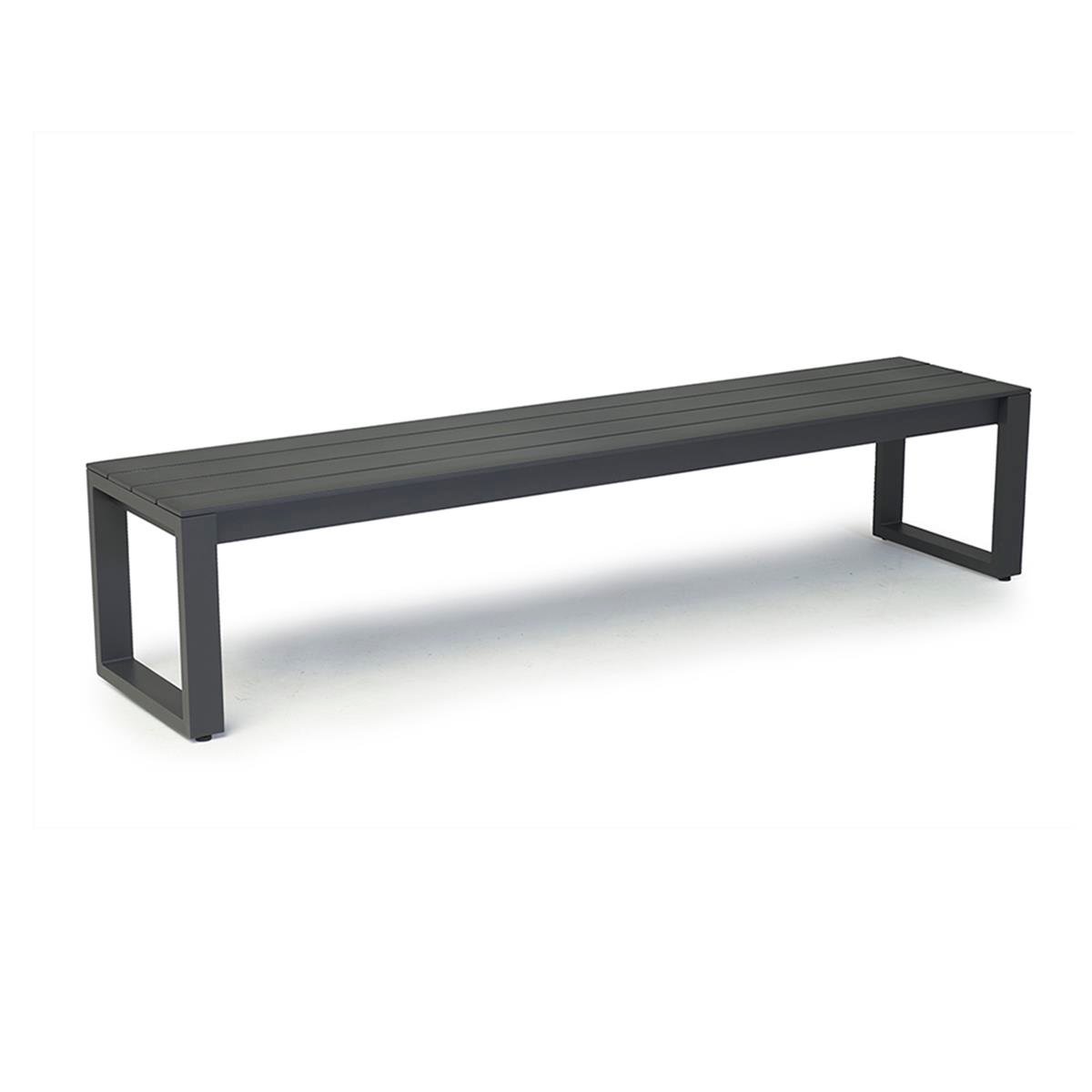 Metal Oturak 4 Çıtalı - 210x45 cm - Antrasit